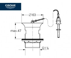 MEDIDAS VACIADOR LAVABO-BIDE GROHE